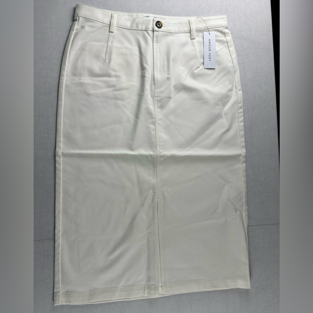 Amour Vert Cream Pencil Skirt